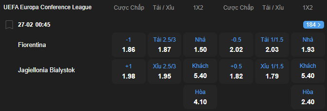 Tỷ lệ kèo Fiorentina vs Jagiellonia Bialystok nhan-dinh-soi-keo-fiorentina-vs-jagiellonia-bialystok-luc-00h45-ngay-27-2-2026-2